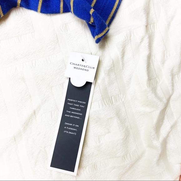 NWT Charter Club striped dress, Size XL - Picture 5 of 8